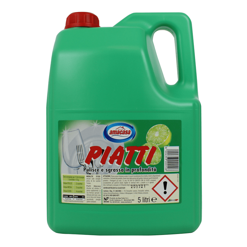 AMACASA PIATTI LIMONE 5 LITRI TANICA FORMATO PROFESSIONALE