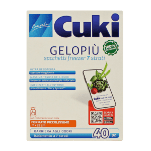CUKI GELOPIÙ SACCHETTI FREEZER - FORMATO PICCOLISSIMO - 40 SACCHETTI - LT 0.7 - CM 17X22