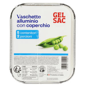 GEL SAC VASCHETTE CON COPERCHIO 2 PORZIONI GR.28 5 PEZZI