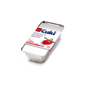 CUKI VASCHETTE ALLUMINIO CON COPERCHI (R62) PER 2 PORZIONI - 4 PEZZI - LT 0,9 (CM 21.7X11.2X5.4)