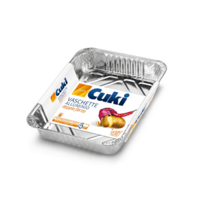CUKI VASCHETTE ALLUMINIO (R75G) - LASAGNE PER 4 PORZIONI - 4 PEZZI - LT 1,1 (CM 22.6X17.7X3.6)