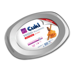 CUKI VASSOI ALLUMINIO CON MANICI 2 PEZZI 8 PORZIONI