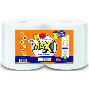 MAXI BOBINA ASCIUGATUTTO BIG 2000 2 ROTOLI 2 VELI 424 STRAPPI MILLE UTILIZZI