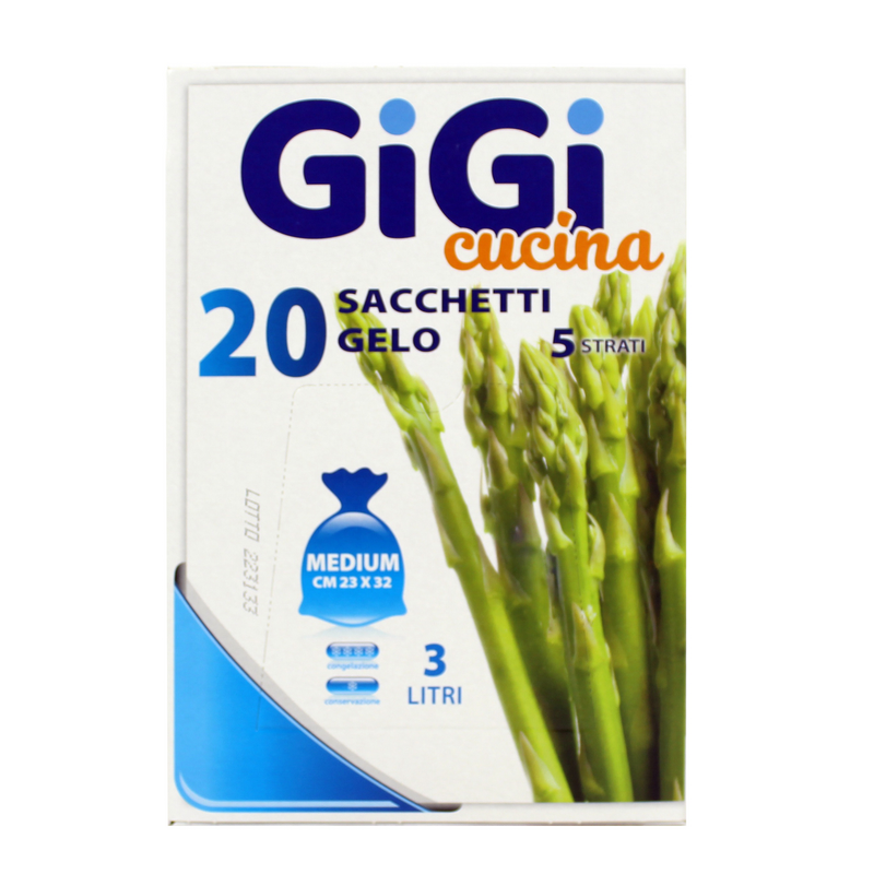 GIGI CUCINA SACCHETTO GELO GELO MEDIO 23x32 20 PZ