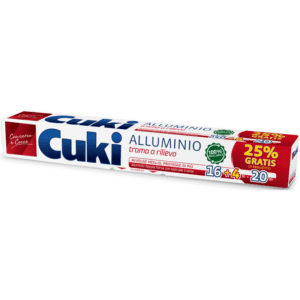 CUKI ROTOLO ALLUMINIO DOPPIA FORZA TRAMA A RILIEVO 16+4 METRI