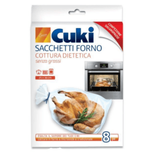 CUKI SACCHETTI FORNO COTTURA DIETETICA - 8 SACCHETTI - CM 25x38 MICROONDE E TRADIZIONALE