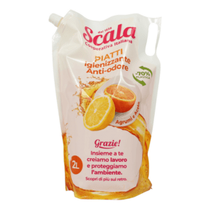 SCALA PIATTI IGIENIZZANTE ANTI ODORE AGRUMI e ACETO ECORICARICA BUSTA 2 LT