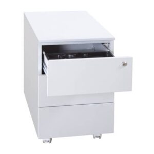 Cassettiera per cartelle sospese KUBO 3 cassetti su ruote 40x59x54 cm grigio-nero-bianco 3903 G