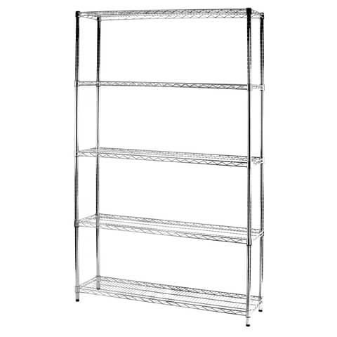 Scaffale cinque ripiani d'acciaio cromato Serena Group Archimede - 5X351220
