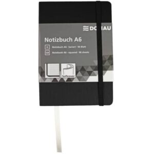 Taccuini Donau 95 ff quadretti A6 nero 1346100-01