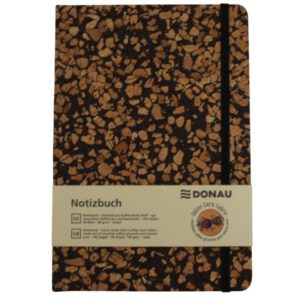 Taccuino con copertina in tessuto riciclata dai chicchi di caffè Donau - 96 ff ricilati da 80 g/m² - conf. 3 pz -