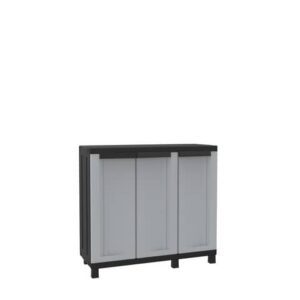 Armadietto a tre ante TERRY Twist Black 102B grigio/nero 102x39x91,5 cm 1002711