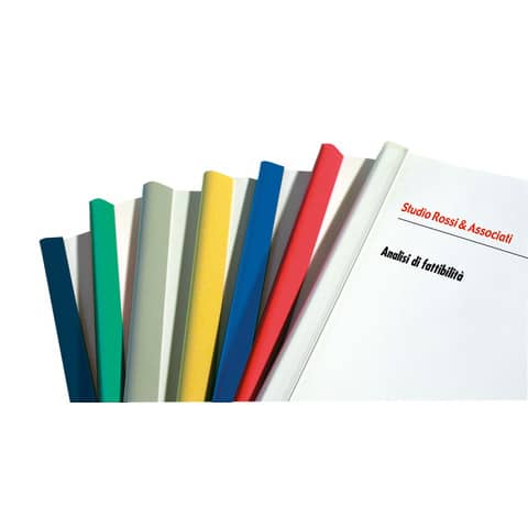 Dorsi plastici Leonardi per rilegatura senza macchine 29,7 cm diam.3 mm blu, nero, rosso conf.50 - D103BL