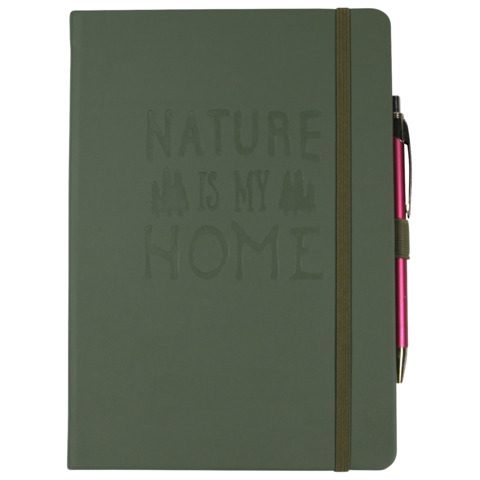 Taccuino con copertina impermeabile Donau Outdoor A5 - 56 ff 120 g/m² quadretti - marrone o verde oliva - 330370022 - immagine 5