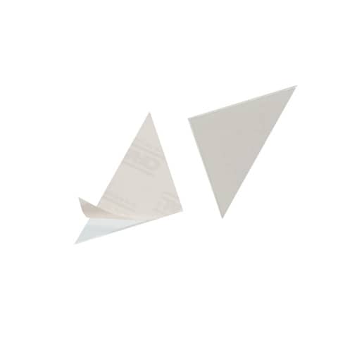 Tasche adesive DURABLE CORNERFIX® triangolari polipropilene trasparente 75x75mm / 175X175mm conf. 100 - 828119 - immagine 3