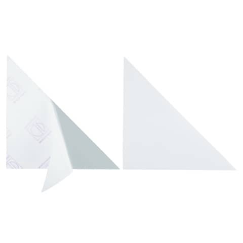 Tasche adesive DURABLE CORNERFIX® triangolari polipropilene trasparente 75x75mm / 175X175mm conf. 100 - 828119