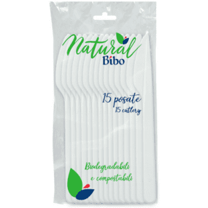 BIBO NATURAL 15 COLTELLI BIODEGRADABILI E COMPOSTABILI