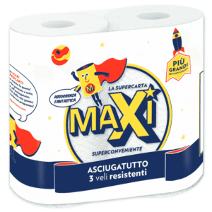 MAXI ASCIUGATUTTO 2 ROTOLI 3 VELI 100 STRAPPI
