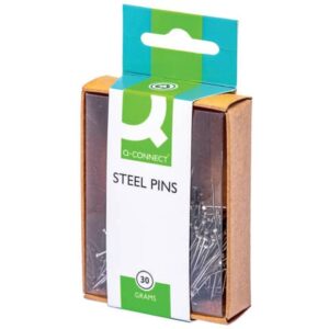 Spilli Q-Connect 30 mm acciaio scatola da 30 grammi - KF02037