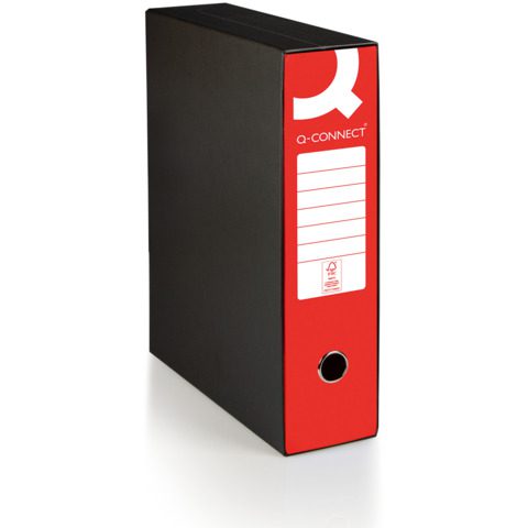 Registratore protocollo con custodia Q-Connect dorso 8 cm - 28,5x35 cm - 0201041/P.BL - immagine 3