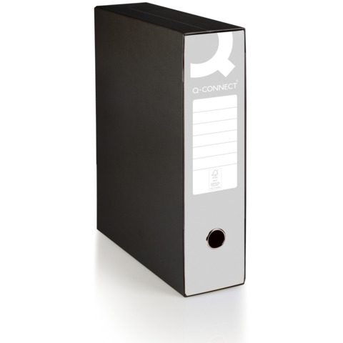 Registratore protocollo con custodia Q-Connect dorso 8 cm - 28,5x35 cm - 0201041/P.BL - immagine 4