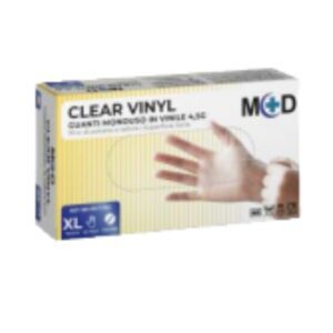 CLEAR VINYL Guanto monouso in vinile 4,5 g - confezione 100 pz
