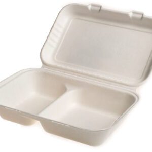 CONTENITORE DOPPIO C/COP. PER HAMBURGER + PATATINE