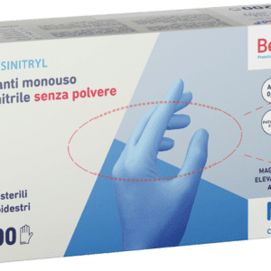 GUANTI MONOUSO IN NITRILE AZZURRO SENZA POLVERE  1CF=100PZ  TG. XL