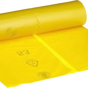 SACCHI GIALLI TRASPARENTI IN PEDB PER RIFIUTI F.TO 90X120 80MY 1CT=20KG