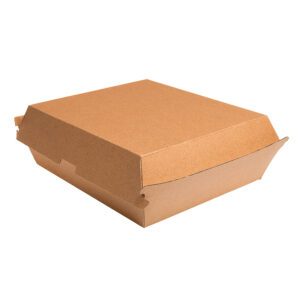 SCATOLA XL HAMBURGER MARRONE  - 1 CF = 50 PZ