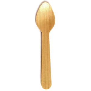 CUCCHIAIO IN LEGNO DI BETULLA 125 MM - 1 CF = 100 PZ