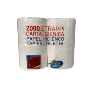 CARTA IGIENICA SOFT FLOWER 2 VELI  2000 STRAPPI GOFFRATA  1CF=60 ROTOLI