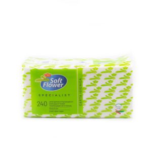 CARTA IGIENICA IN FOGLIETTI SOFT FLOWER CELLULOSA MICROCOLLATA  20 X 240 PEZZI