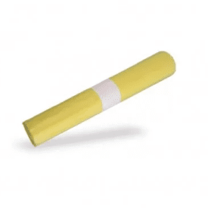 SACCHI GIALLI TRASPARENTI PER RIFIUTI F.TO 70x110 25MY 1CT= 20 ROTOLI