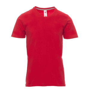 T-SHIRT COLLO A V STRUTTURA TUBOLARE 100% COTONE