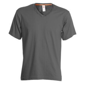 T-SHIRT COLLO A V 100% COTONE JERSEY