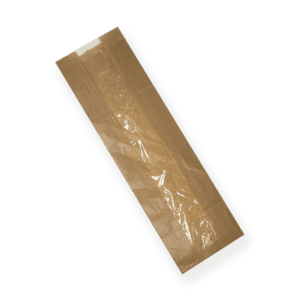 Sacchetti in carta avana con finestra baguette