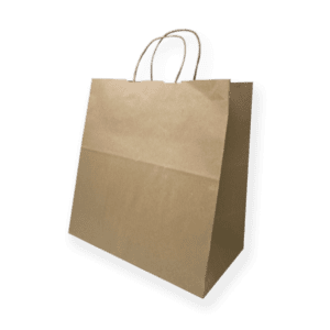 Shopper in carta avana manico ritorto